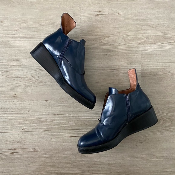 JEFFREY CAMPBELL patent blue leather ankle booties - Picture 4 of 10